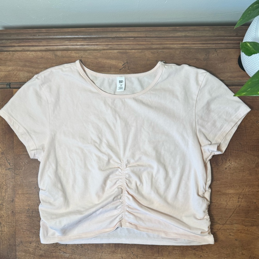 LIKE NEW BP Junior’s Pink Ruched Top, Size M